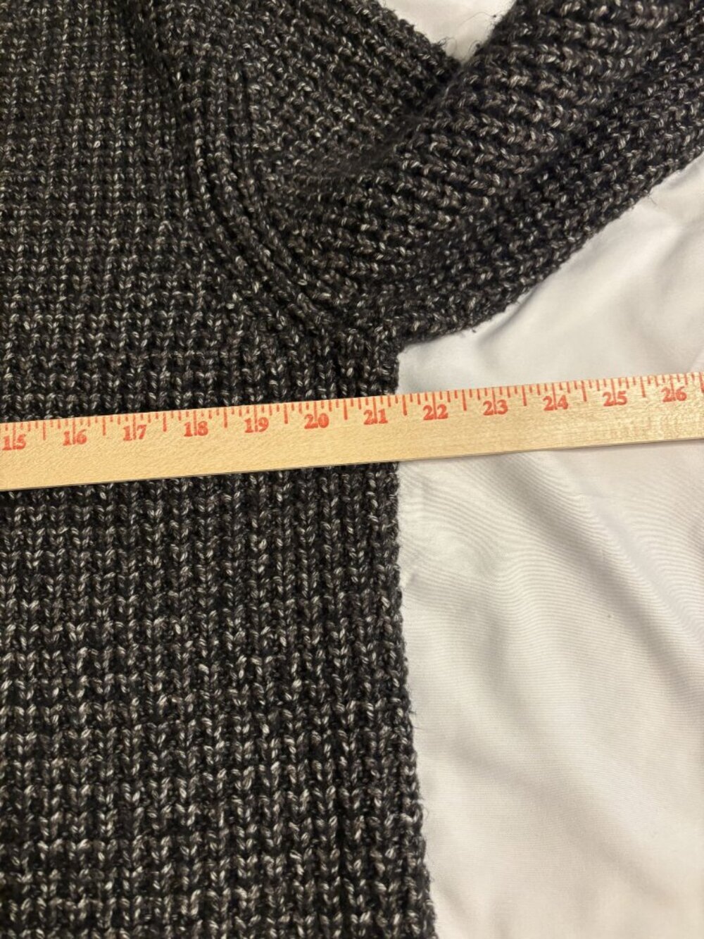 AllSaints Mens Large Knit Sweater In Black & Gray Chunky Cotton Blend - Picture 4 of 8